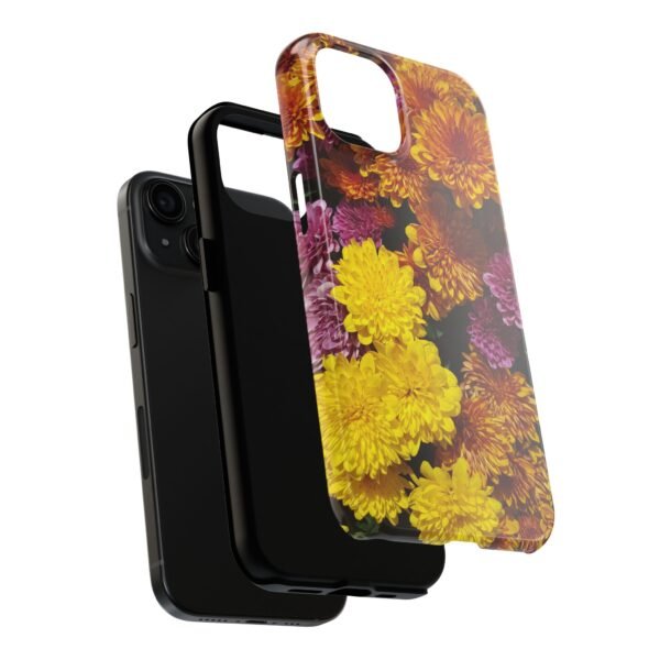 Phone Case, Colorful Fall Mums Protective Cover for iPhone and Samsung, Autumn Floral Print, Hard Shell Cover, Gift for Nature Lovers, - Image 4