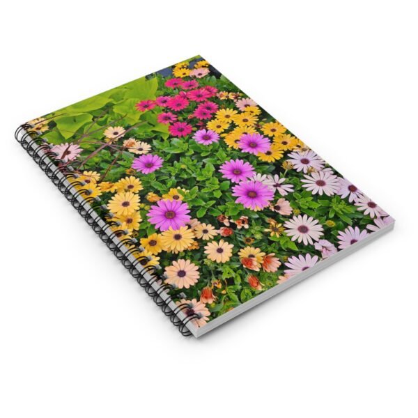 Floral Notebook - Yellow, Pink, and Purple Flowers, College Ruled Notebook - Image 3