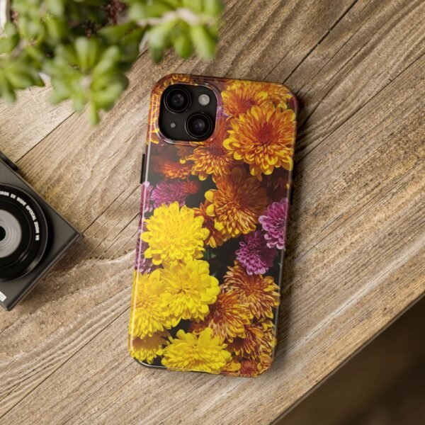 Phone Case, Colorful Fall Mums Protective Cover for iPhone and Samsung, Autumn Floral Print, Hard Shell Cover, Gift for Nature Lovers, - Image 100