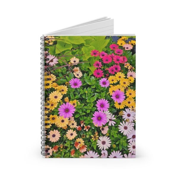 Floral Notebook - Yellow, Pink, and Purple Flowers, College Ruled Notebook - Image 2