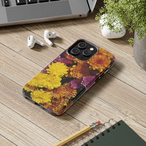 Phone Case, Colorful Fall Mums Protective Cover for iPhone and Samsung, Autumn Floral Print, Hard Shell Cover, Gift for Nature Lovers, - Image 88