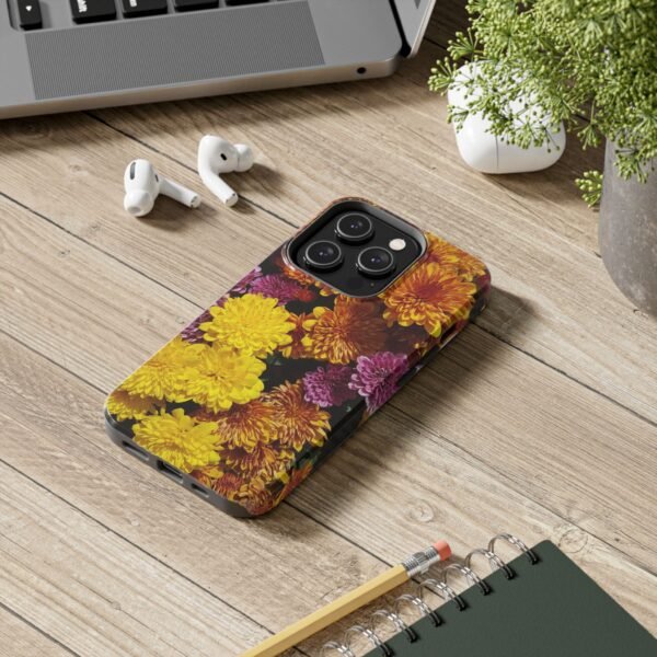 Phone Case, Colorful Fall Mums Protective Cover for iPhone and Samsung, Autumn Floral Print, Hard Shell Cover, Gift for Nature Lovers, - Image 86