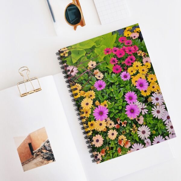 Floral Notebook - Yellow, Pink, and Purple Flowers, College Ruled Notebook - Image 5