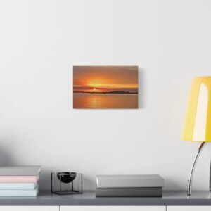 Canvas Wall Art – Sunset with Boats Design