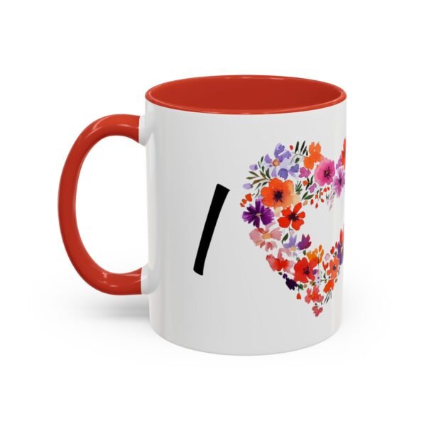 Coffee Mug - I Heart You with Beautiful Flower Heart Design - 11, 15oz - Image 15