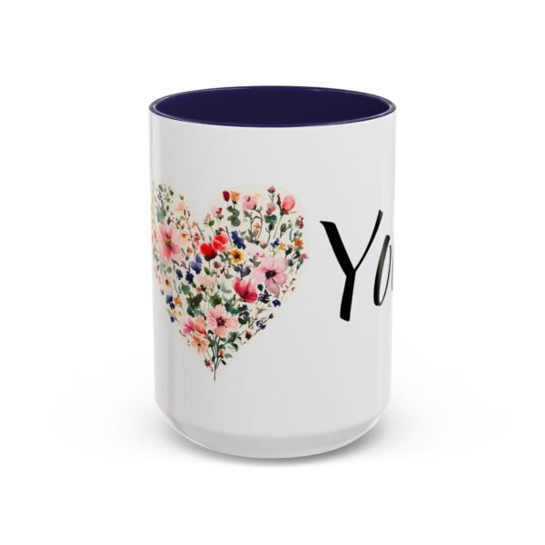 Coffee Mug - I Heart You with Flower Design - 11, 15oz - Image 33