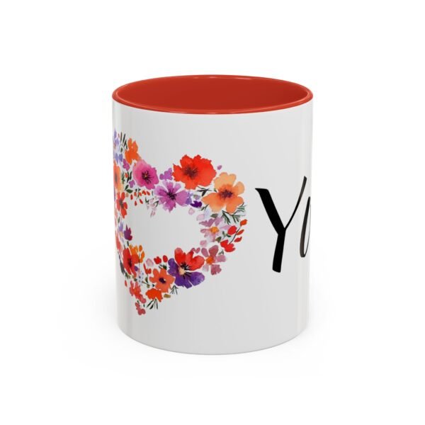 Coffee Mug - I Heart You with Beautiful Flower Heart Design - 11, 15oz - Image 13