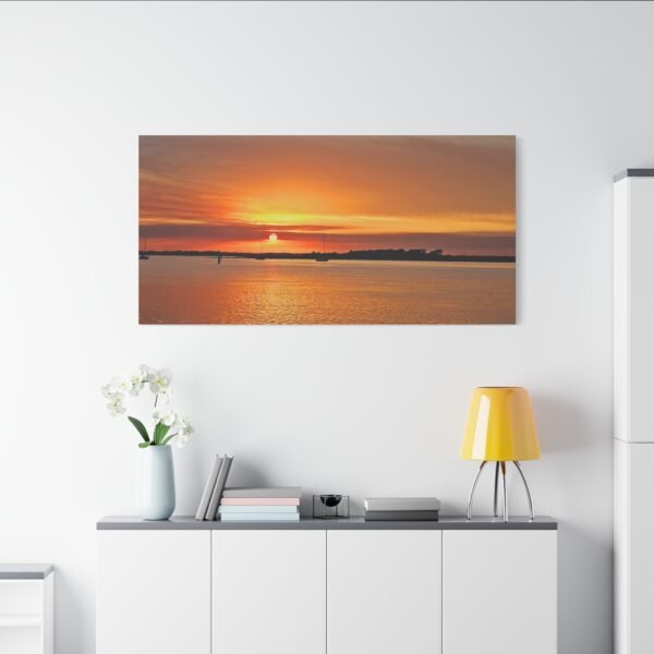 Canvas Wall Art - Sunset with Boats Design - Image 39