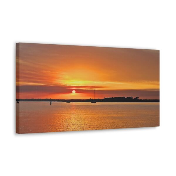 Canvas Wall Art - Sunset with Boats Design - Image 22