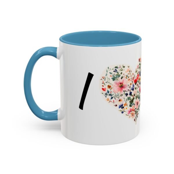 Coffee Mug - I Heart You with Flower Design - 11, 15oz - Image 23