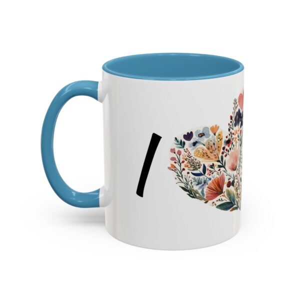 Coffee Mug - I Heart You with Flower Design - 11, 15oz - Image 23