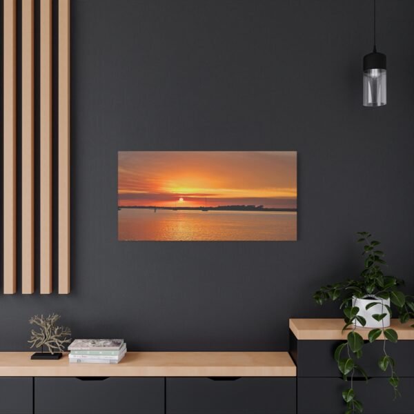 Canvas Wall Art - Sunset with Boats Design - Image 36