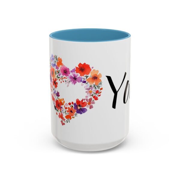 Coffee Mug - I Heart You with Beautiful Flower Heart Design - 11, 15oz - Image 25