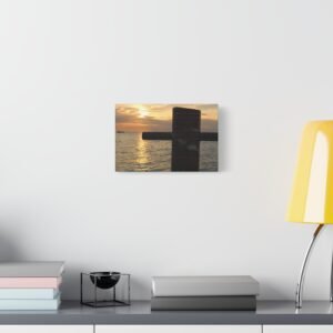 Canvas Print Sunset Boat Cleat