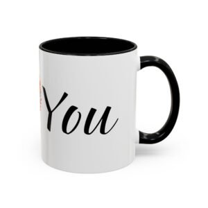 Coffee Mug – I Heart You with Beautiful Flower Heart Design – 11, 15oz