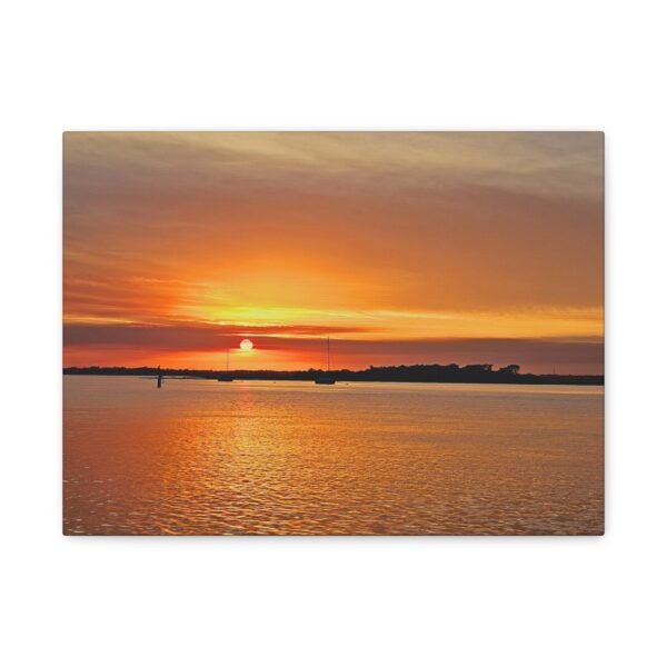 Canvas Wall Art - Sunset with Boats Design - Image 5