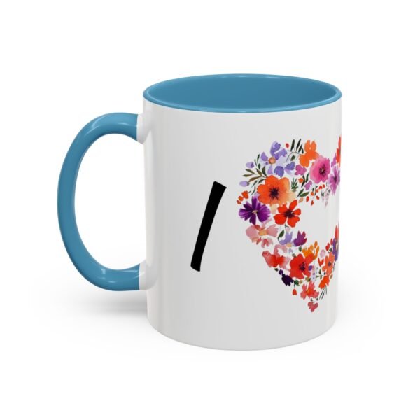 Coffee Mug - I Heart You with Beautiful Flower Heart Design - 11, 15oz - Image 23