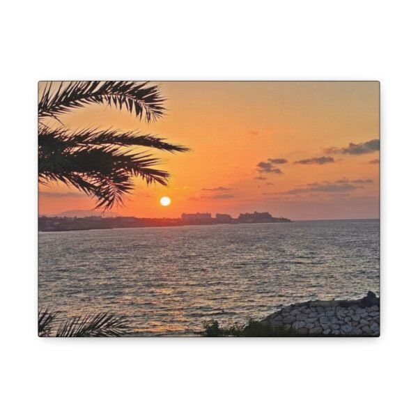 Canvas Print - Sunset Over the Ocean in Cyprus