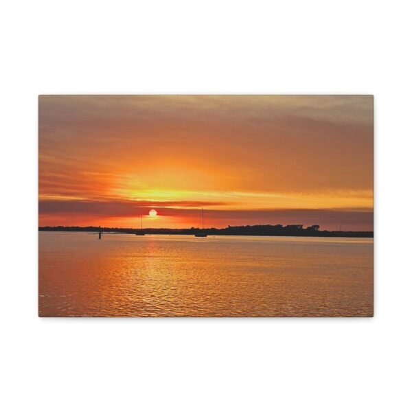 Canvas Wall Art - Sunset with Boats Design - Image 9