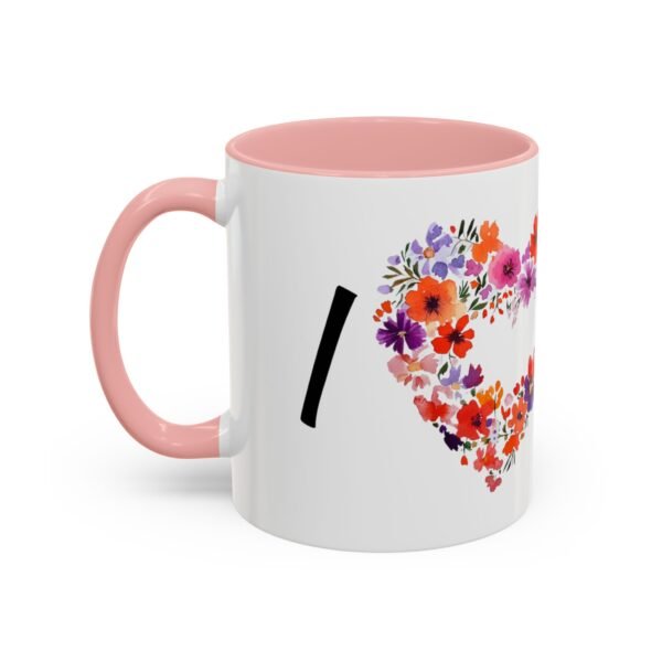 Coffee Mug - I Heart You with Beautiful Flower Heart Design - 11, 15oz - Image 11